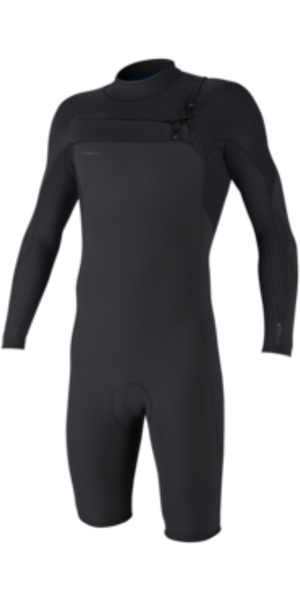 2026 O'Neill Mens Hyperfreak 2mm Chest Zip Long Sleeve Springsuit Wetsuit 5496 - Tempered Steel / Graphite